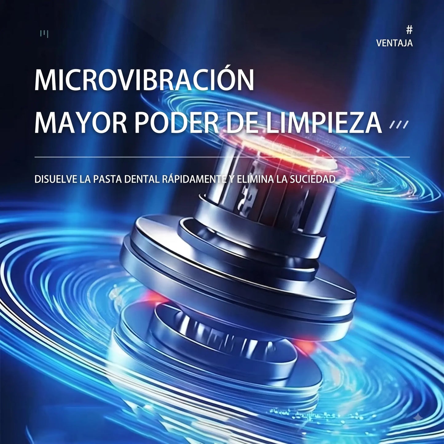 Cepillo de dientes eléctrico de calidad profesional: 6 modos, sensor de presión que previene daños en las encías.