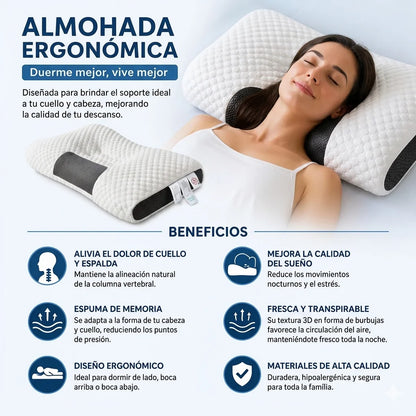 💤 Almohada Cervical 😴 Duerme mejor, despierta sin dolor