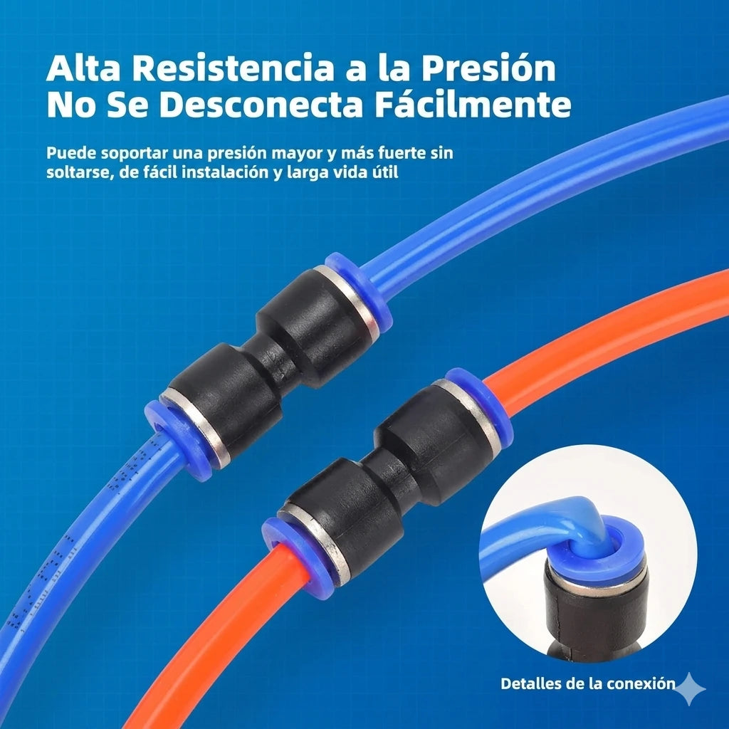 ⚡🔧Kit 40 piezas de racores neumáticos de 1/4 pulgada para mangueras de aire con conexión rápida
