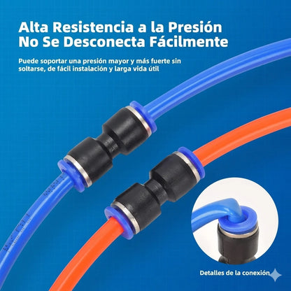⚡🔧Kit 40 piezas de racores neumáticos de 1/4 pulgada para mangueras de aire con conexión rápida