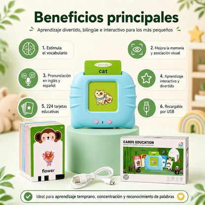 🐼 Lector de Cartas Bilingüe para Niños – Aprende Jugando 🎓✨