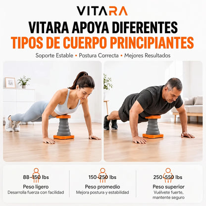 Domina las flexiones. Desarrolla fuerza más rápido | VITARA™ PushPro