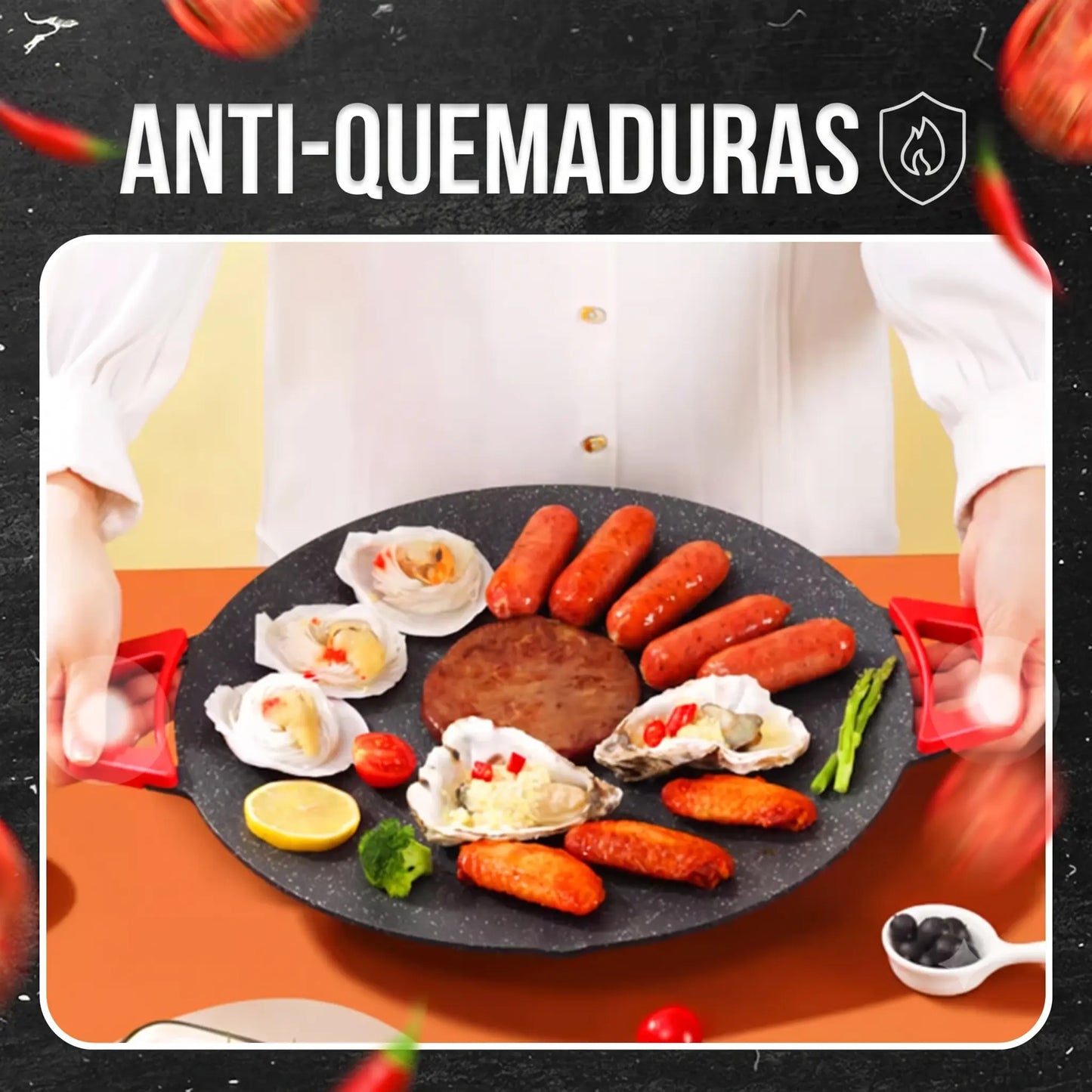 ⏳Oferta por tiempo limitado⏰Sartén eléctrica antiadherente para parrilla de interior🍳
