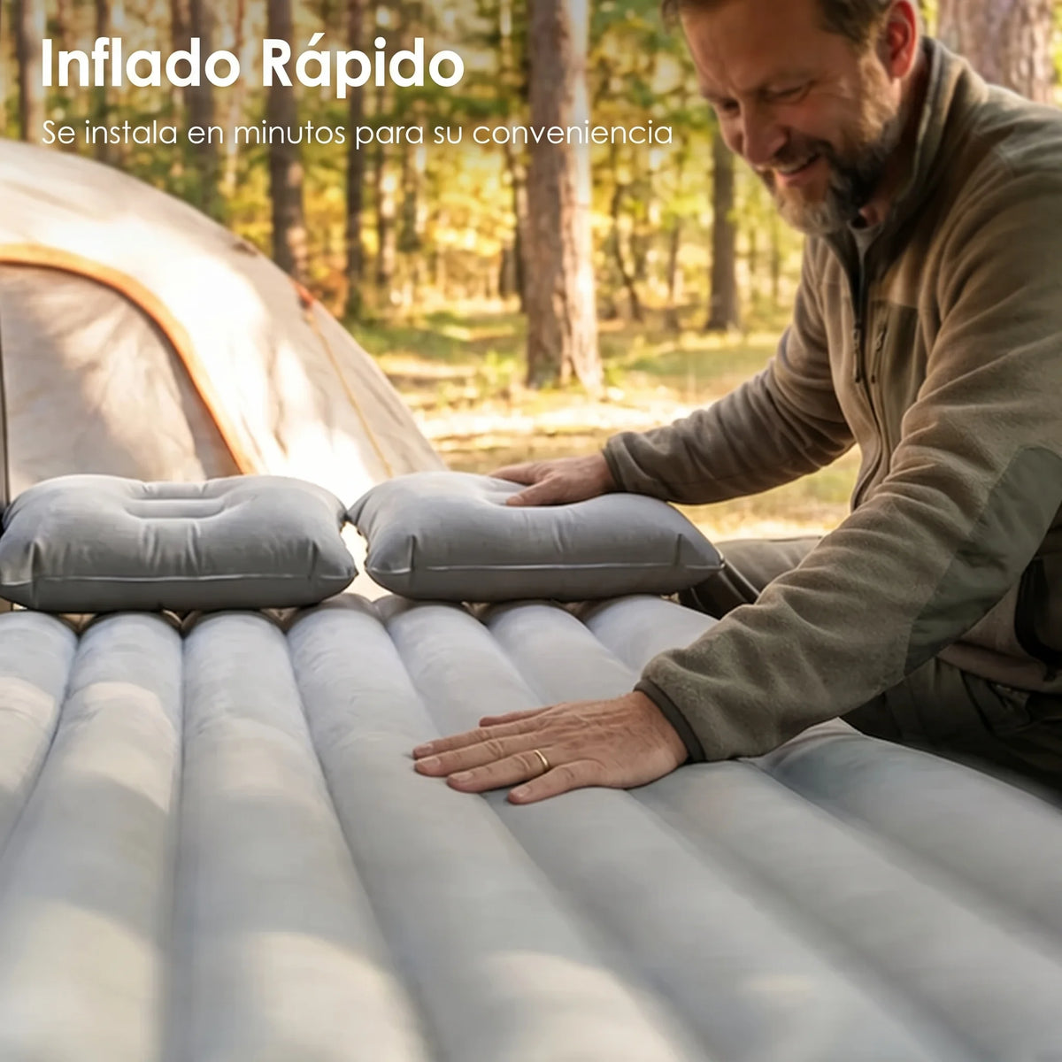 Colchón de aire inflable para coche, cama de viaje