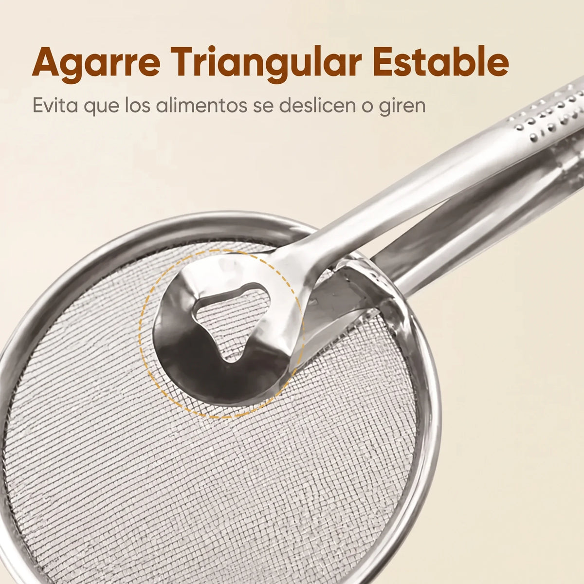 Pinzas coladoras de aceite de acero inoxidable 2 en 1