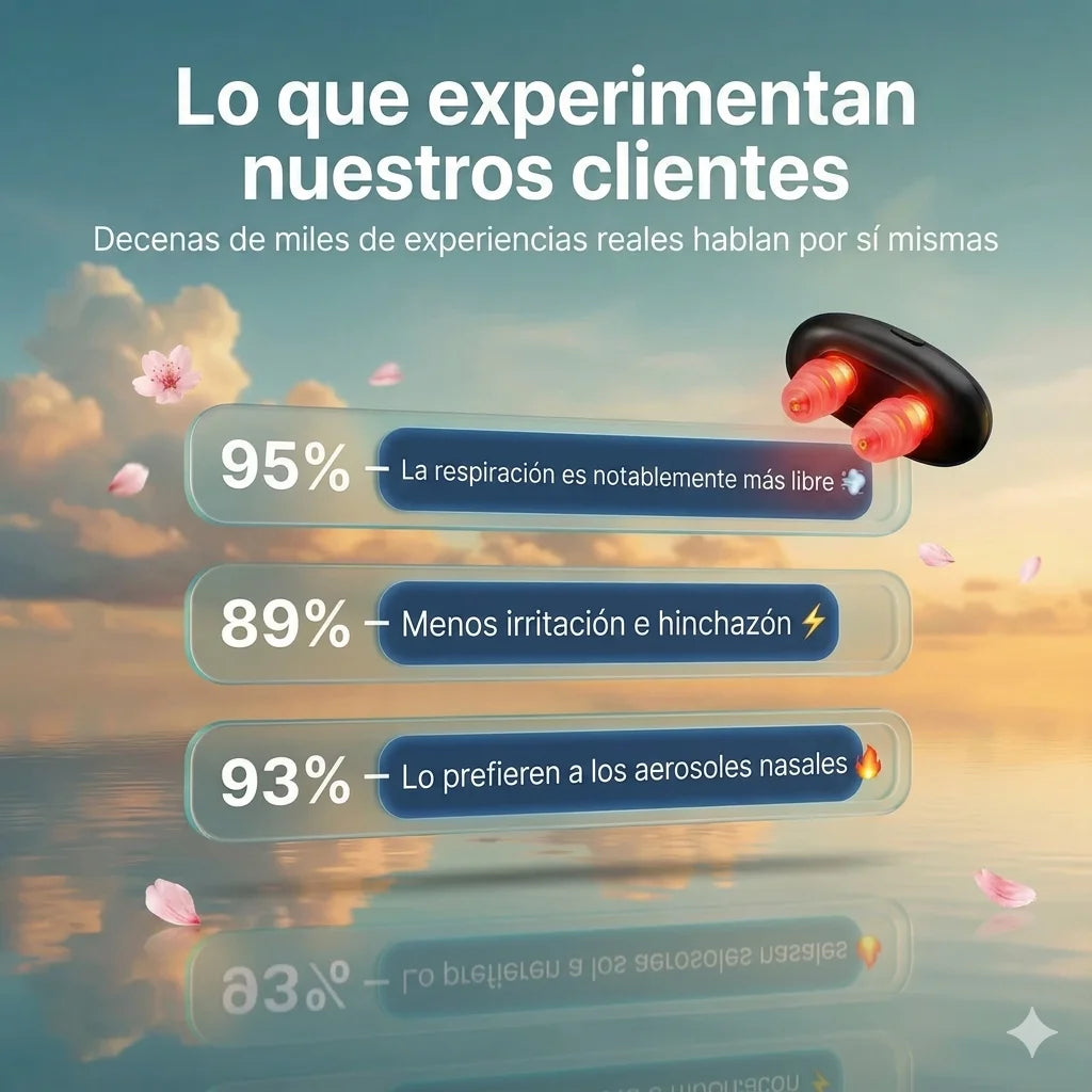¡Respira libre al instante con InfraNose Pro™! Olvídate de la congestión y los sprays.