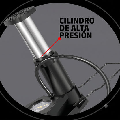 Bomba de aire de pie portátil de alta presión
