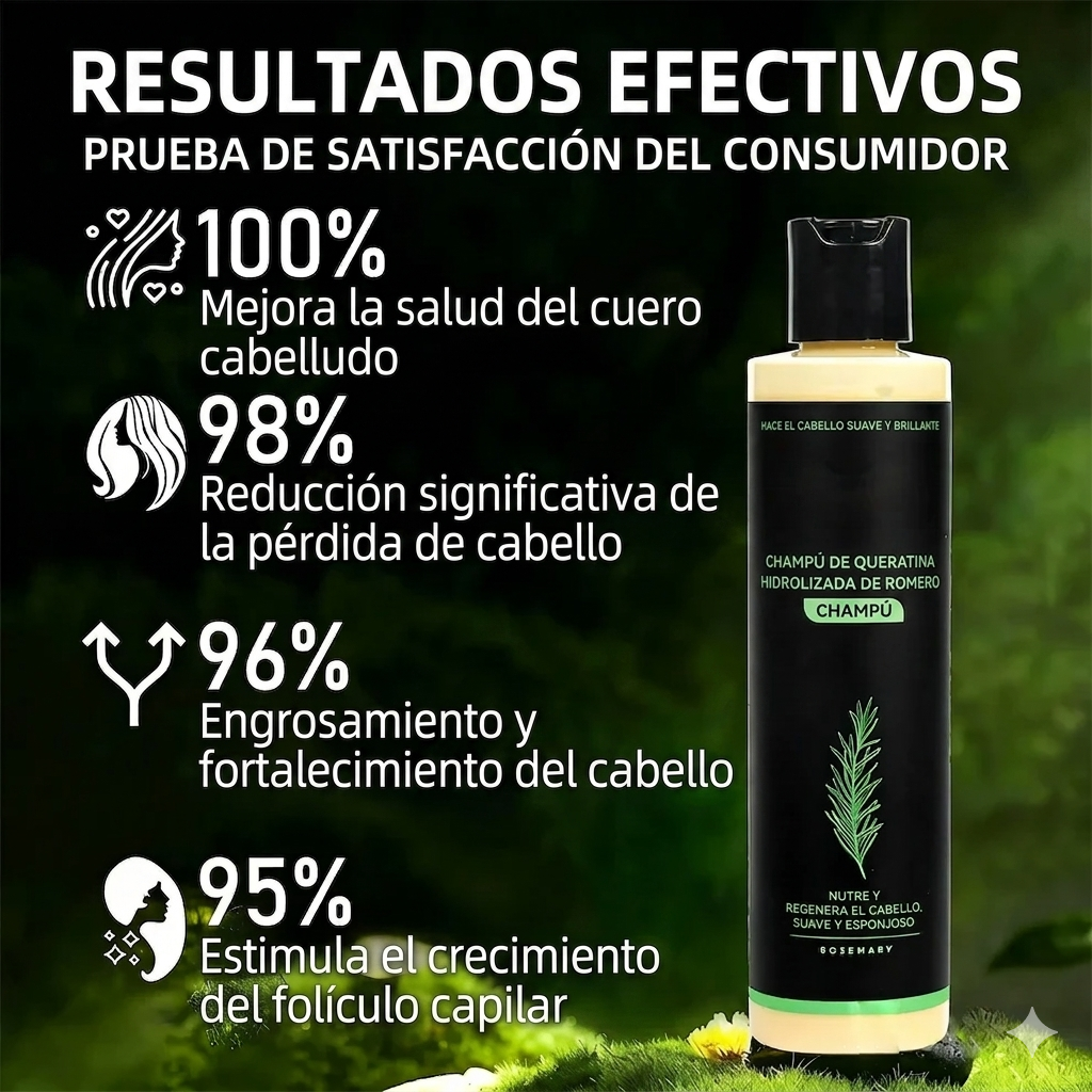 🌱 Champú orgánico de romero para el crecimiento del cabello