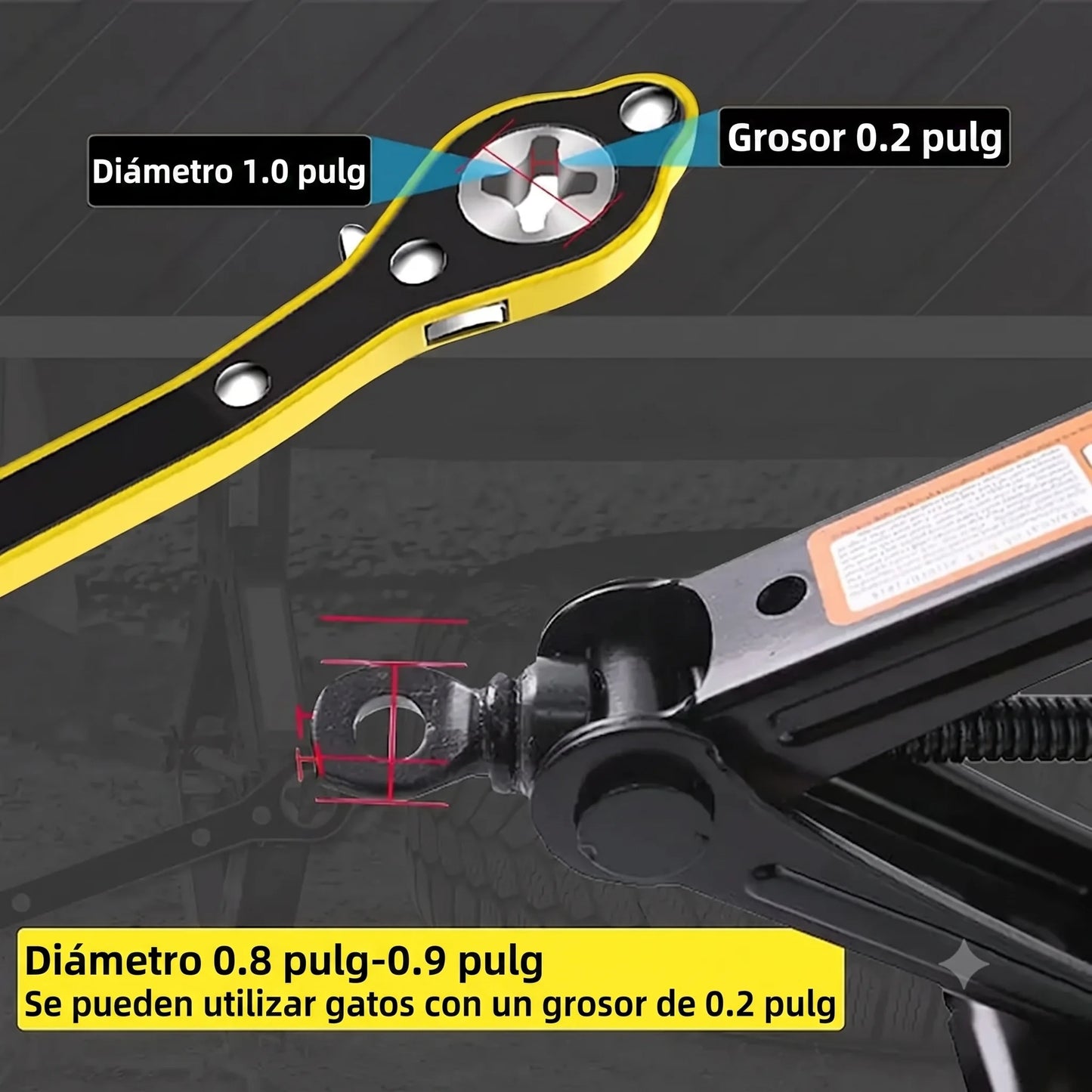 Llave universal para gato de coche