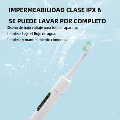 Cepillo de dientes eléctrico de calidad profesional: 6 modos, sensor de presión que previene daños en las encías.
