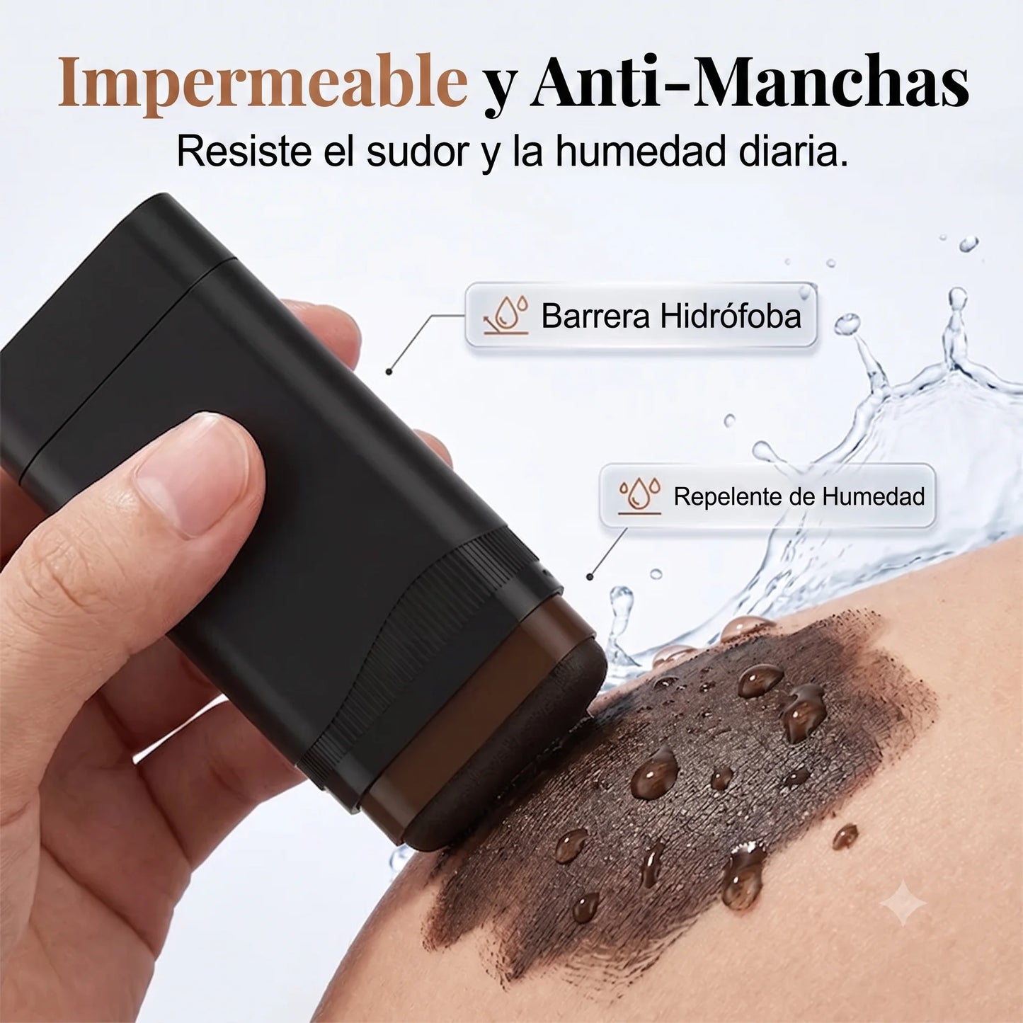 Barra rellenadora de cabello y barba resistente al agua: ¡Elimina las canas al instante, aspecto natural!