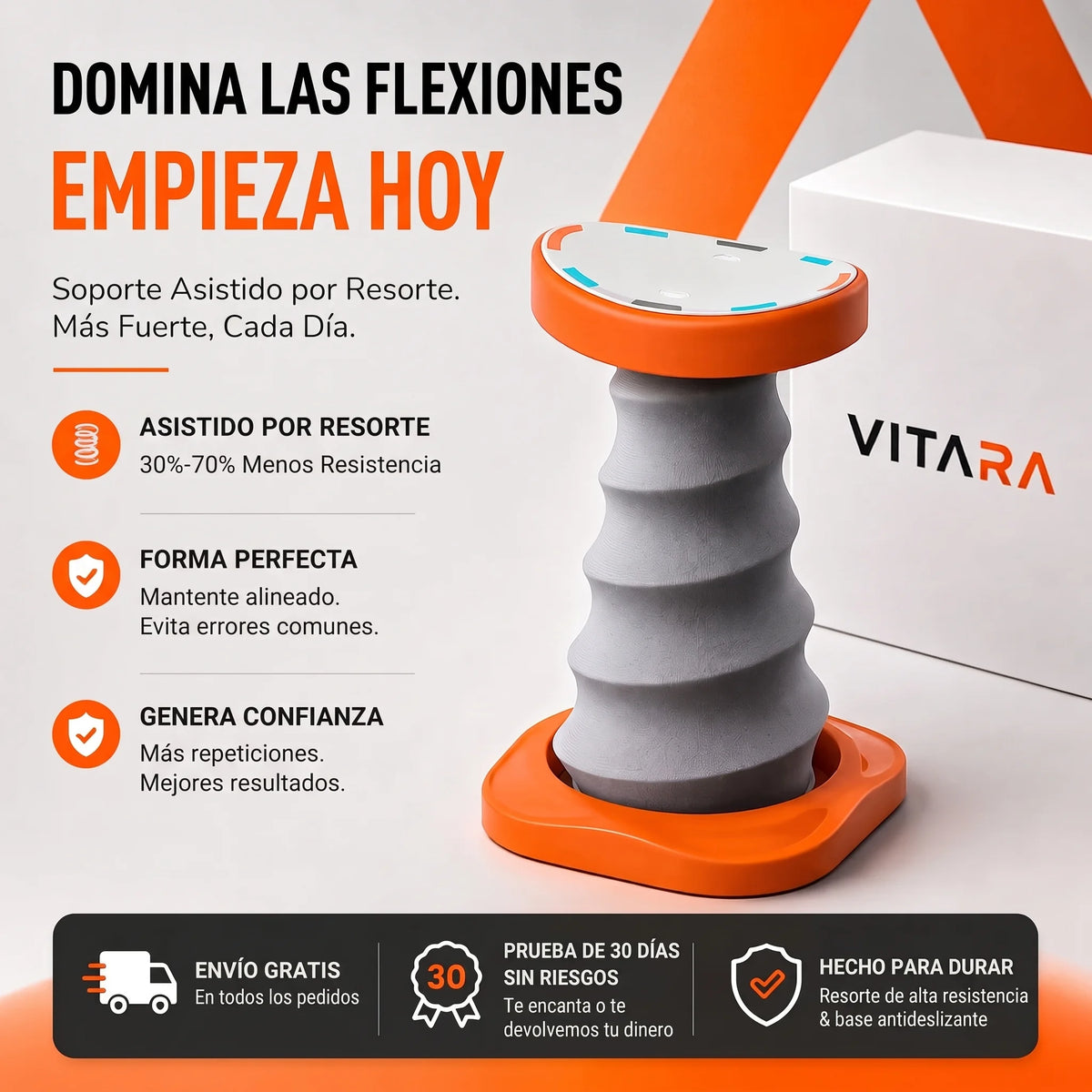 Domina las flexiones. Desarrolla fuerza más rápido | VITARA™ PushPro