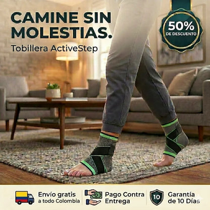 Tobillera ActiveStep - Soporte y Compresión - Elimina la Fascitis Plantar desde el Primer Uso