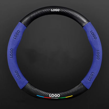 TrackVibe | Funda para volante de gamuza de carbono – Antideslizante y resistente al desgaste