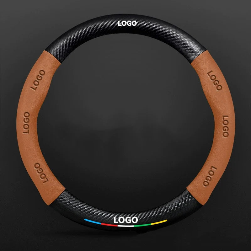 TrackVibe | Funda para volante de gamuza de carbono – Antideslizante y resistente al desgaste