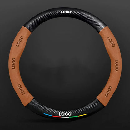 TrackVibe | Funda para volante de gamuza de carbono – Antideslizante y resistente al desgaste