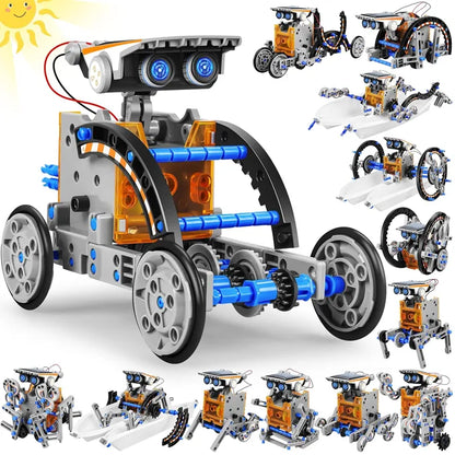 Kit de robot solar educativo 13 en 1. Nuevo diseño moderno en energía solar.