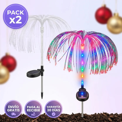 ¡LLEVA 2x1! Ilumina tu jardín a lo grande con estas luces de 1 metro de alto. Sin extensiones, sin cables y sin subir el recibo de luz.