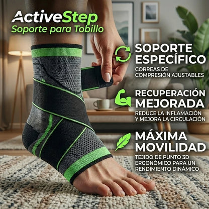 Tobillera ActiveStep - Soporte y Compresión - Elimina la Fascitis Plantar desde el Primer Uso