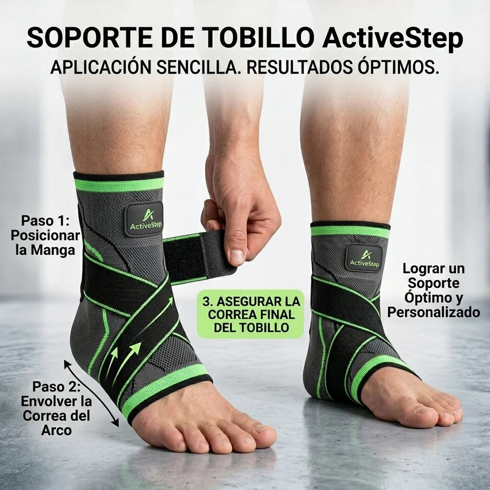 Tobillera ActiveStep - Soporte y Compresión - Elimina la Fascitis Plantar desde el Primer Uso