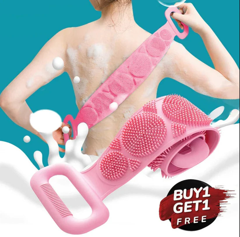 Estropajo de baño de silicona, ¡Limpie sin esfuerzo esos lugares difíciles!