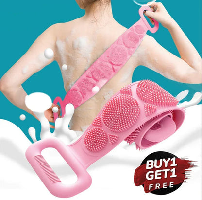 Estropajo de baño de silicona, ¡Limpie sin esfuerzo esos lugares difíciles!