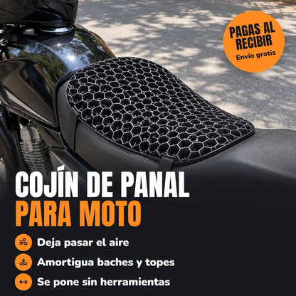 Cojín de panal para moto