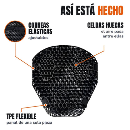 Cojín de panal para moto