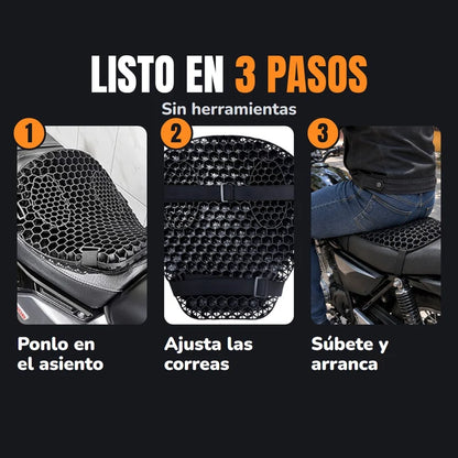 Cojín de panal para moto
