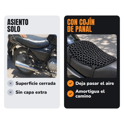Cojín de panal para moto