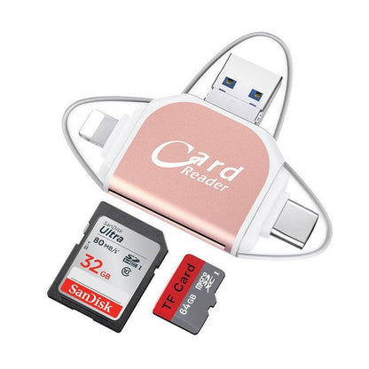 DATALINK PRO™ - LECTOR DE TARJETAS SD TF UNIVERSAL 4 EN 1 MULTI PUERTO