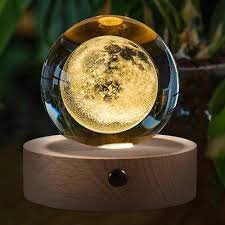 LÁMPARA BOLA DE CRISTAL 3D
