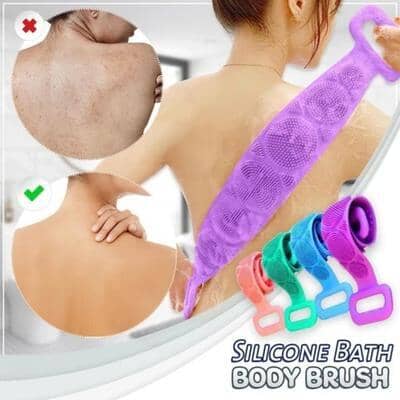 Estropajo de baño de silicona, ¡Limpie sin esfuerzo esos lugares difíciles!