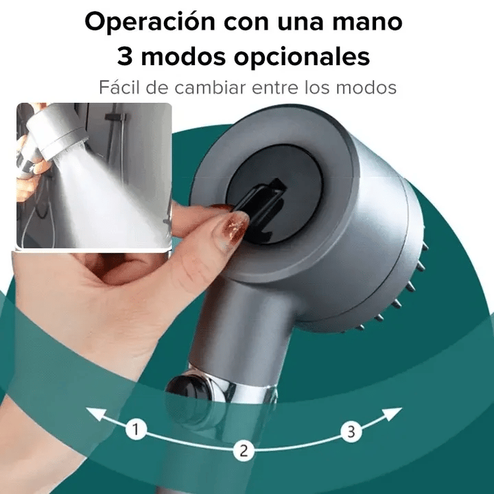 HydroPro™ - Cabezal de Ducha Masajeador 3 en 1