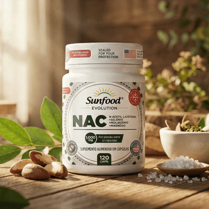 Nac Sunfood 1000mg 120 Cápsulas