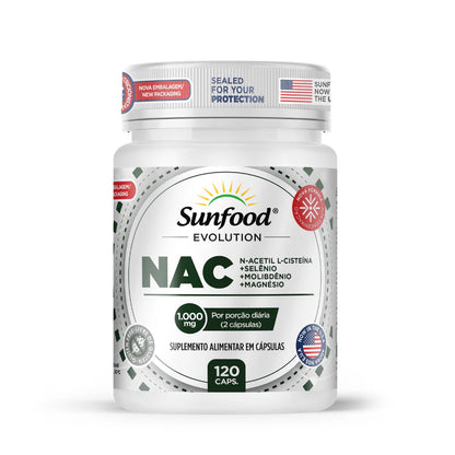 Nac Sunfood 1000mg 120 Cápsulas