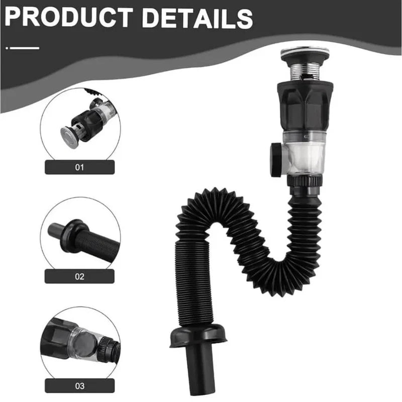 Sifón Flexible Antiodor Push Pro – Cocina & Baño