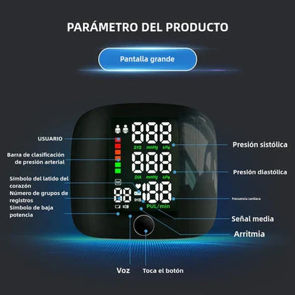 Monitor de presión digital con voz para información de resultado