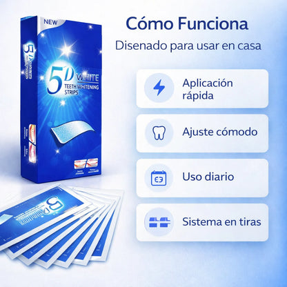 5D White Pro – Tiras Blanqueadoras