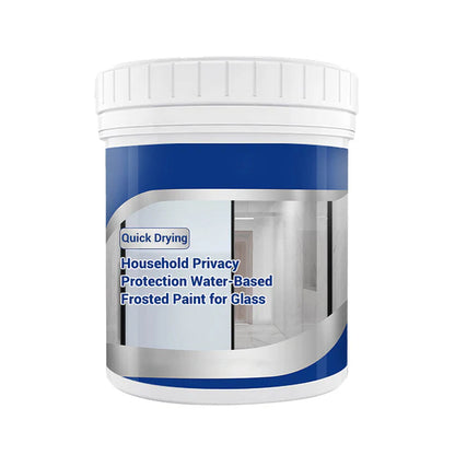 Pintura esmerilada a base de agua para vidrio con protección de privacidad para uso doméstico.