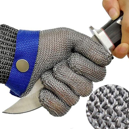 ¡Es como ponerse una armadura indestructible de acero 316L que desvía hasta el cuchillo más afilado! Resistencia al corte nivel A9: carne, pescado, ostras... tú cortas, el acero te protege.