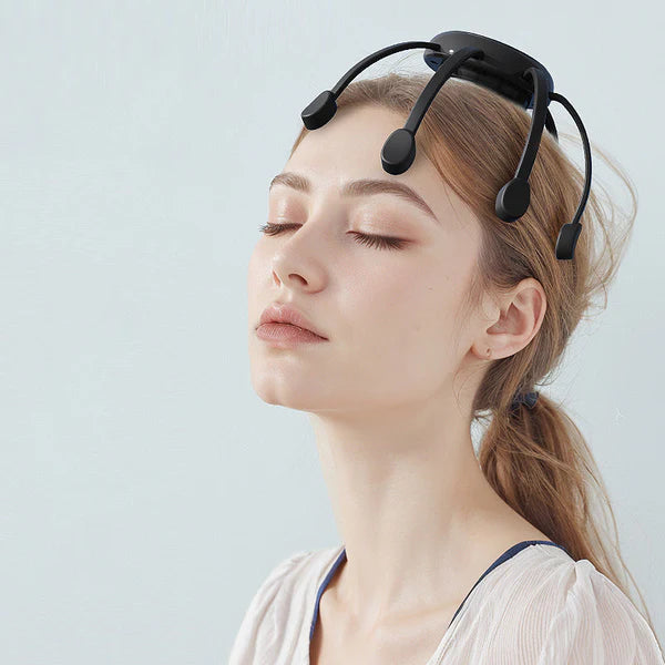 Masajeador de cabeza inteligente: relajación profunda, presión inteligente y alivio instantáneo del estrés ✨