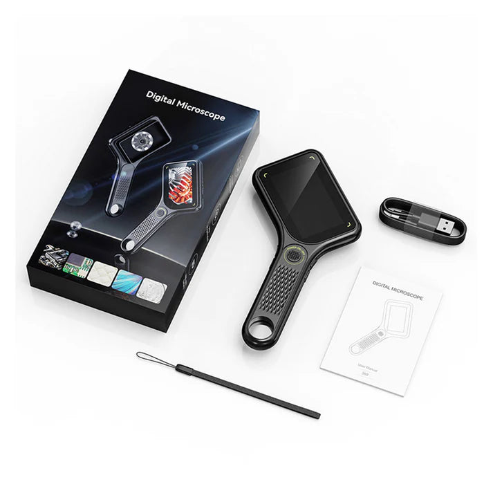 Lupa de lectura rectangular 500X con luz LED regulable – Ideal para baja visión, libros y letra pequeña