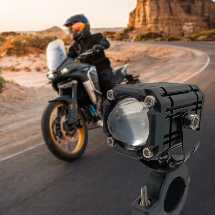 Par de exploradoras LED para motocicleta más vendidos: 💡 doble haz, alta intensidad, resistentes al agua, refrigeración eficiente, universal 12‑80V