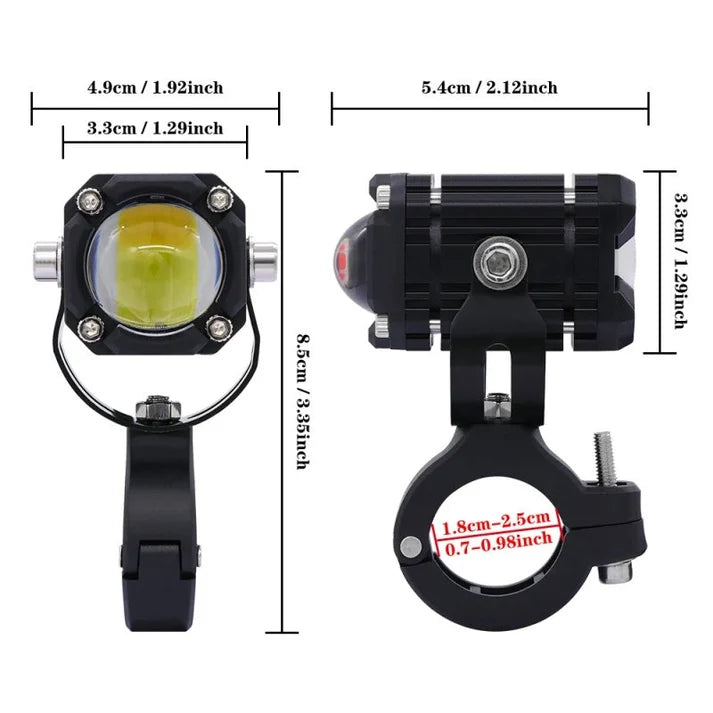 Par de exploradoras LED para motocicleta más vendidos: 💡 doble haz, alta intensidad, resistentes al agua, refrigeración eficiente, universal 12‑80V