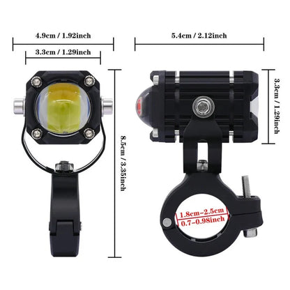 Par de exploradoras LED para motocicleta más vendidos: 💡 doble haz, alta intensidad, resistentes al agua, refrigeración eficiente, universal 12‑80V