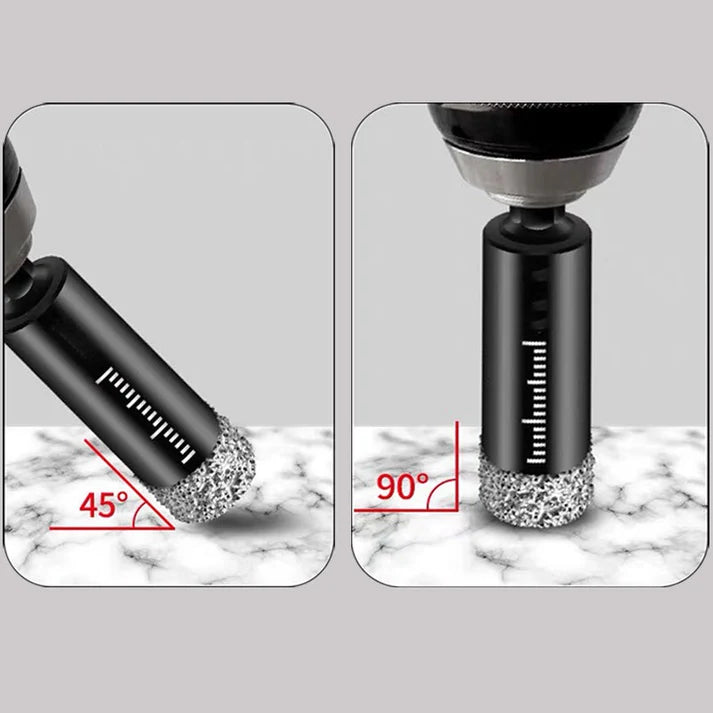 Juego de brocas de diamante: tamaños de 5 a 16 mm, vástago hexagonal compatible con la mayoría de taladros. Uso en seco o húmedo: ¡agujeros suaves y precisos en todo momento!