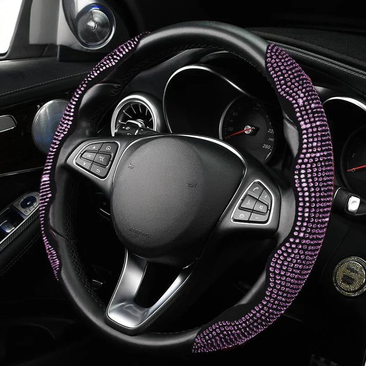 Funda para volante de coche con diamantes y brillo 💎